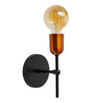 Arandela parede cabeceira quarto e lavabo preto e cobre Arandela parede cabeceira quarto e lavabo preto e cobre