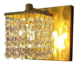Arandela Parede Dourada Cristal Lavabo