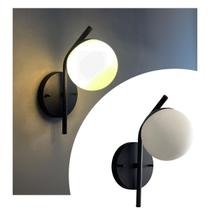 Arandela Parede Inclinada Em Aluminio Soquete G9 Globo Vidro Fosco 12cm Tensao Bivolt