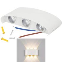 Arandela Parede Luminaria Meia lua Led 6W 6 Fachos Iluminaçao Garagem Casa Varanda Quintal Jardim Muro Predio Decoraçao Arandela Parede Luminaria Meia lua Led 6W 6 Fachos Iluminaçao Garagem Casa Varanda Quintal Jardim Muro Predio Decoraçao