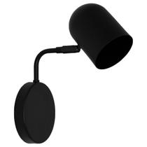 Arandela Parede Luminária Spot Articulado Escritório Preto Arandela Parede Luminária Spot Articulado Escritório Preto
