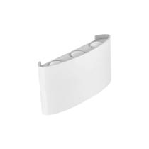 Arandela Parede Meia Lua Clessidra 6W Led 3000K Facho Duplo Retangular Luz Indireta Bivolt Externa IP65