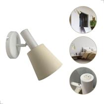 Arandela Parede Moderna Torcia Articulável Cupula Tecido Cru Arandela Parede Moderna Torcia Articulável Cupula Tecido Cru