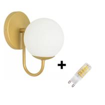 Arandela Parede Sala Quarto Cabeceira Luxo Dourado+ Lâmpada Arandela Parede Sala Quarto Cabeceira Luxo Dourado+ Lâmpada