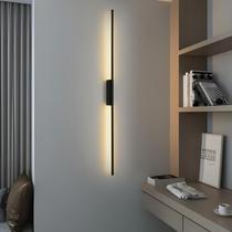 Arandela Parede Slim 65cm Cor Preta Comprida Linear Led 110v e 220v 12W Luz Indireta Corredor Sala Ambiente Moderno Modelo Slim Elegante
