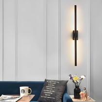 Arandela Parede Slim 65cm Cor Preta Comprida Linear Led 110v e 220v 12W Luz Indireta Corredor Sala Ambiente Moderno Modelo Slim Elegante