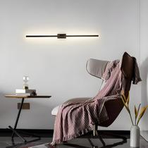 Arandela Parede Slim 65cm Cor Preta Comprida Linear Led 110v e 220v 12W Luz Indireta Corredor Sala Ambiente Moderno Modelo Slim Elegante