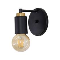 Arandela Parede Vintage Barcelona Retro Preto Soque E27