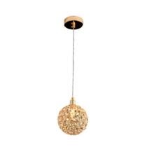 Arandela pendente cristal metal dourado 12cm sindora