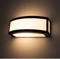 Arandela Policarbonato Maresia Grande Preta Interna externa 29cm St1612 Arandela Policarbonato Maresia Grande Preta Interna externa 29cm St1612