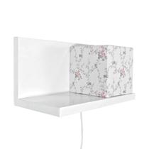 Arandela Prateleira Branca Cubinho Rosa Quarto Bebê Infantil Menina Arandela Prateleira Branca Cubinho Rosa Quarto Bebê Infantil Menina