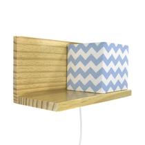 Arandela Prateleira Clara Cubinho Azul Quarto Bebê Infantil Menino Arandela Prateleira Clara Cubinho Azul Quarto Bebê Infantil Menino