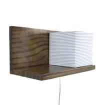 Arandela Prateleira Escura Cubinho Azul Quarto Bebê Infantil Menino Arandela Prateleira Escura Cubinho Azul Quarto Bebê Infantil Menino