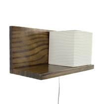 Arandela Prateleira Escura Cubinho Bege Quarto Bebê Infantil Menino Menina Arandela Prateleira Escura Cubinho Bege Quarto Bebê Infantil Menino Menina