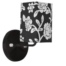 Arandela Preta De Cupula Quadrada Floral Prata Arandela Preta De Cupula Quadrada Floral Prata