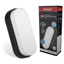 Arandela Preta Hummer Ip65 12w Branco Frio Avant