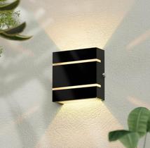 Arandela Preta slim Externa: Estilo 12und Para Sua área de lazer