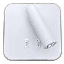 Arandela quadrada 10w + 3w 3000K Branco/Preto Arandela quadrada 10w + 3w 3000K Branco/Preto