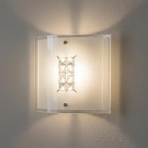Arandela Quadrada De Cristal Com Vidro Duplo Kin Light