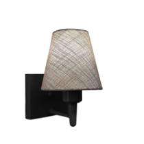 Arandela Quadrada Md-2034 Preto Cúpula em Tecido Cone Rustico Cinza - Bivolt Arandela Quadrada Md-2034 Preto Cúpula em Tecido Cone Rustico Cinza - Bivolt