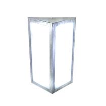 Arandela Quadrada Moderna em Aluminio 285 Prata Velha