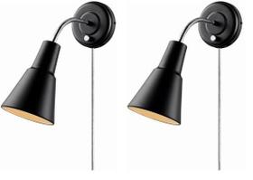 Arandela Ramezay Globe Electric Preto Fosco Pacote com 2