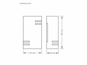 Arandela Ray Led 10W 2700K Preto