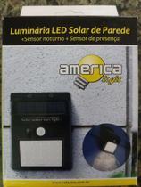 Arandela Recarregável Com Sensor Solar De Parede Externa - America Light