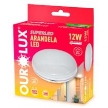 Arandela redonda led 12 watts bivolt 6500k branco frio