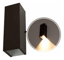 Arandela Retangular 1 Foco S/ Friso 10x30cm Marrom p/ E27 Starlumen ST2779