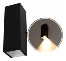 Arandela Retangular 1 Foco Sem Friso Preta 10x30cm p/ E27 Starlumen ST2779