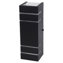 Arandela Retangular 4 Frisos Externa Interna Muro Parede Alumínio Preto - Rei da Iluminação