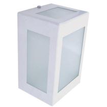 Arandela Retangular 5 Vidros 20cm Branco - Rioprelustres - AR213-20cm