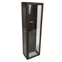 Arandela Retangular 5 Vidros 45cm Retrô Marrom Texturizada - Rioprelustres - AR213/45-RETRO