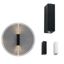 Arandela Retangular MITEL LED 2 Fachos 5º 6W 3000K Preto NORDECOR ST2923