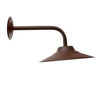 Arandela Retrô Externa Prato Alumínio Braço Curvo 30cm Marrom E948 Arandela Retrô Externa Prato Alumínio Braço Curvo 30cm Marrom E948