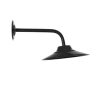 Arandela Retrô Externa Prato Alumínio Braço Curvo 30cm Preto E947 Arandela Retrô Externa Prato Alumínio Braço Curvo 30cm Preto E947