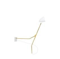 Arandela sa munclair branco c/ dourado