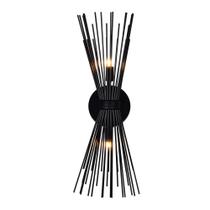 Arandela Savannah de 2 Lâmpadas CWI Lighting Preta
