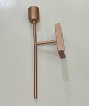 Arandela slim de sobrepor Thomas haste Rose fosco Cod 5947 1E27 Metal Domado