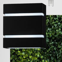 Arandela Slim Externa Com Lâmpada LED Inclusa 5w Bivolt 2 Frisos Foco Parede Branco Quente e Frio