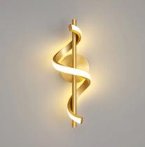 Arandela Slim Sofisticada Moderna Espiral LED Inclusa - 40cm