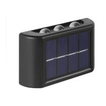 Arandela Solar 6 Focos Parede 6 Fachos Led Externa - Goldensky