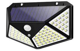 Arandela Solar Externa Com Sensor de Presença IP65 Led 3 Funções 100 leds - ATOP