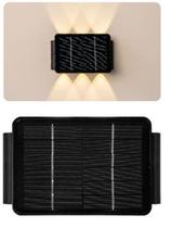Arandela solar lia 100lm 3000k 6 fachos preta - g-light Arandela solar lia 100lm 3000k 6 fachos preta - g-light