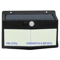 ARANDELA SOLAR LUMINARIA EXTERNA 108 LEDs 5W -EMPALUX BRASIL - Segurimax