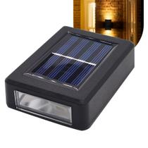 Arandela Solar Slim 2 Focos Luminária Parede Luz Quente