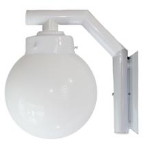 Arandela Solarium 215 Externa/Interna com Globo de Vidro Leitoso 15x28 Branco