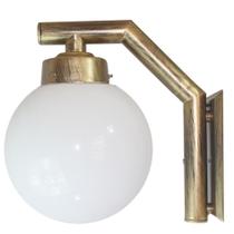 Arandela Solarium 215 Externa/Interna com Globo de Vidro Leitoso 15x30 Ouro Velho Arandela Solarium 215 Externa/Interna com Globo de Vidro Leitoso 15x30 Ouro Velho