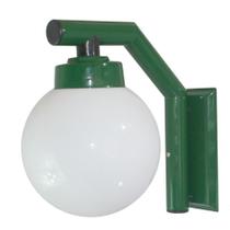 Arandela Solarium 215 Externa/Interna com Globo de Vidro Leitoso 15x30 Verde